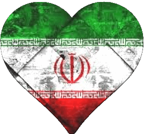 Cuore Iran Asia Bandiere 