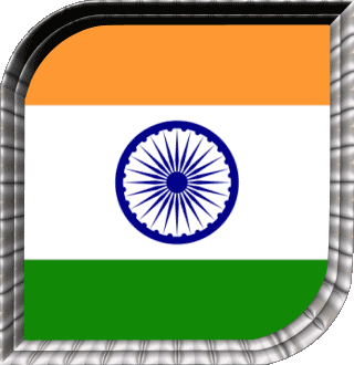 Square India Asia Flags 
