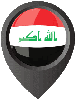 Perno di posizione Iraq Asia Bandiere 