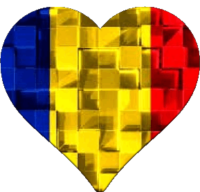 Coeur Tchad Afrique Drapeaux 