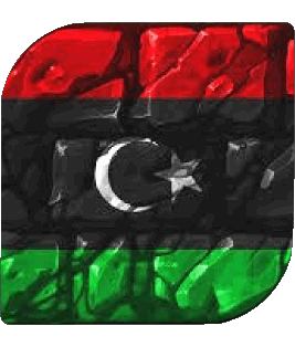 Quadrato Libia Africa Bandiere 