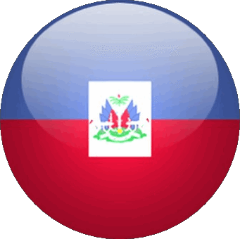 Rond Haiti America Flags 