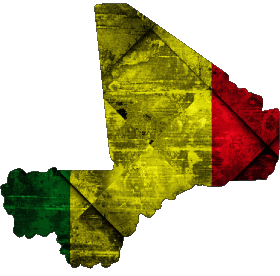 Mapa Mali África Banderas 