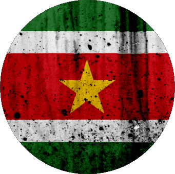 Round Suriname America Flags 