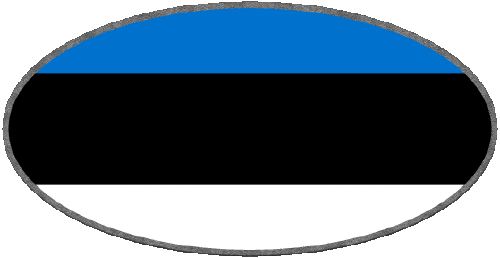 Oval Estland Europa Fahnen 