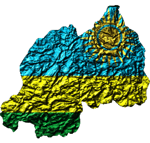 Carte Rwanda Afrique Drapeaux 