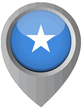 Standort-Pin Somalia Afrika Fahnen 