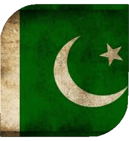 Carré Pakistan Asie Drapeaux 
