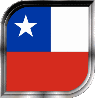 Quadrato Chile America Bandiere 