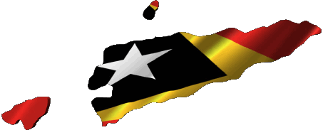 Carte Timor Oriental Asie Drapeaux 