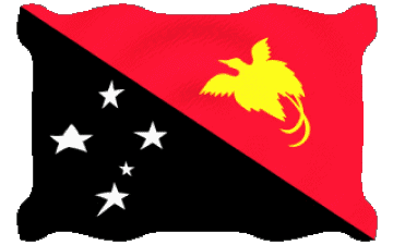 Ondulation Papouasie-Nouvelle-Guinée Océanie Drapeaux 