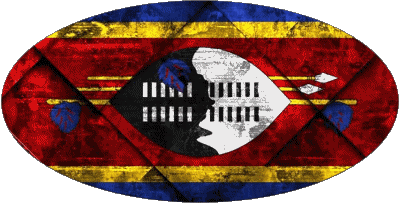 Ovale Eswatini Africa Bandiere 