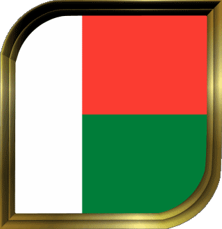 Square Madagascar Africa Flags 