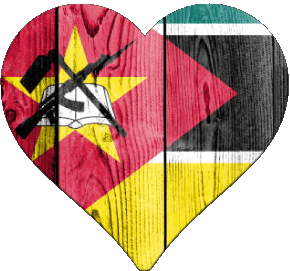 Cuore Mozambico Africa Bandiere 