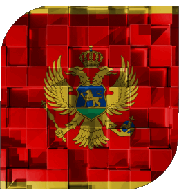 Square Montenegro Europe Flags 