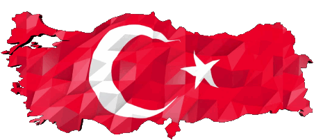 Carte Turquie Asie Drapeaux 