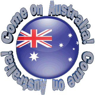 Map - Flag Come on Australia Inglés Mensajes 