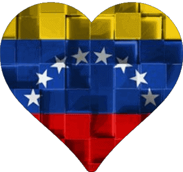 Heart Venezuela America Flags 