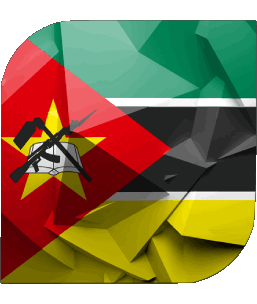 Square Mozambique Africa Flags 