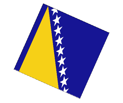 Sphere - Cube Bosnie Herzegovine Europe Drapeaux 
