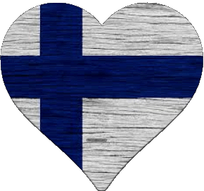 Cuore Finlandia Europa Bandiere 