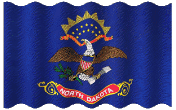 Welligkeit Dakota North U.S.A - States Amerika Fahnen 