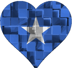 Coeur Somalie Afrique Drapeaux 