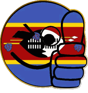 Smiley - OK Eswatini Afrique Drapeaux 