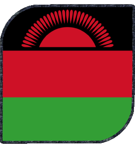 Square Malawi Africa Flags 