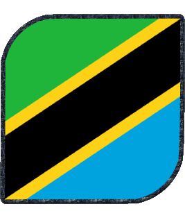 Square Tanzania Africa Flags 