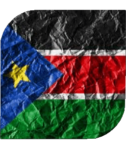 Square South Sudan Africa Flags 