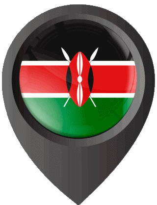 Epingle de Localisation Kenya Afrique Drapeaux 