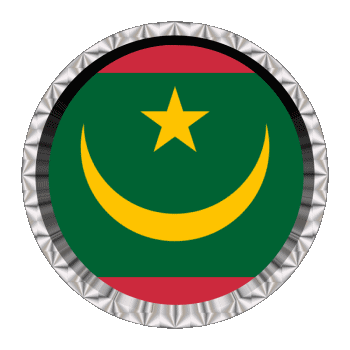 Rond - Anneaux Mauritanie Afrique Drapeaux 