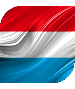 Square Luxembourg Europe Flags 