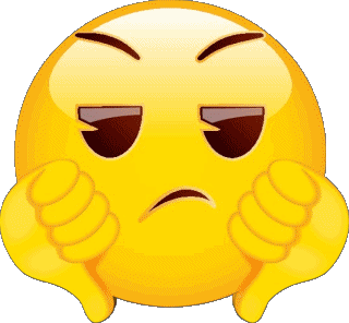 Malo - Pulgares abajo Emoticonos Mensajes 