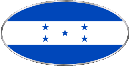 Ovale Honduras America Bandiere 