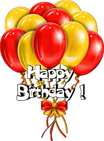 007 Balloons - Confetti Happy Birthday Inglés Mensajes 