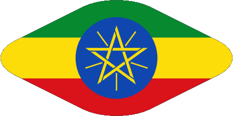 Ovale 02 Ethiopie Afrique Drapeaux 