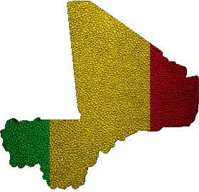 Map Mali Africa Flags 