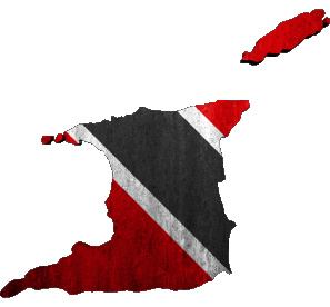 Mapa Trinidad y Tobago América Banderas 