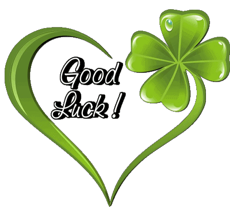 06 Sfondo trasparente Good Luck Inglese Messagi 