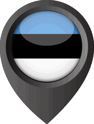 Location Pin Estonia Europe Flags 