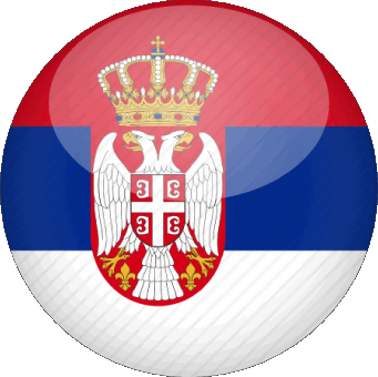 Tondo Serbia Europa Bandiere 