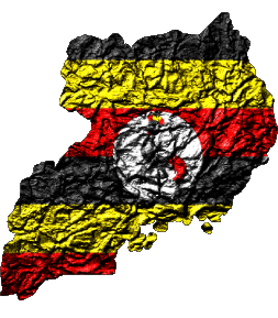 Carte Ouganda Afrique Drapeaux 