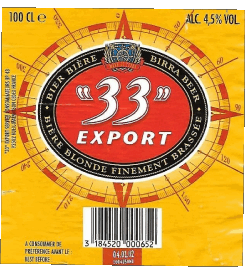 33 Export Francia continental Cervezas Bebidas 
