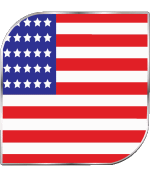 Square U.S.A - National America Flags 