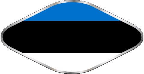 Oval Estland Europa Fahnen 