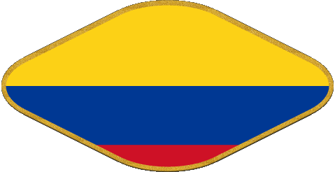 Oval 02 Colombia America Flags 