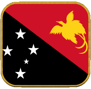 Square Papua New Guinea Oceania Flags 