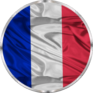 Runde National Frankreich Fahnen 